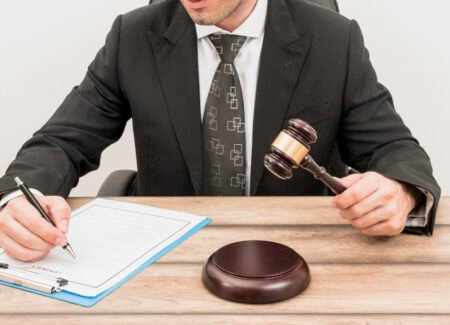 Lawyer on desk