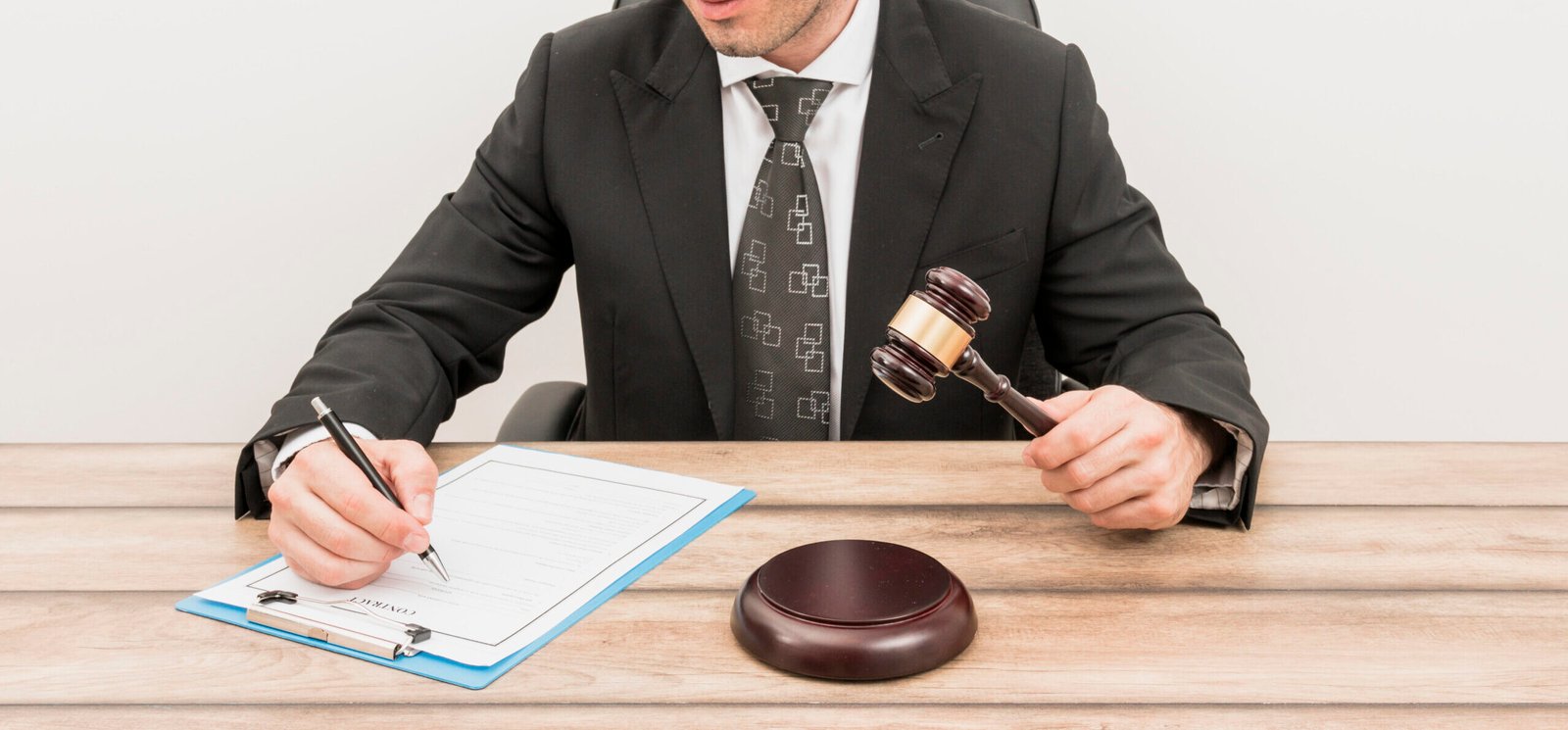 Lawyer on desk